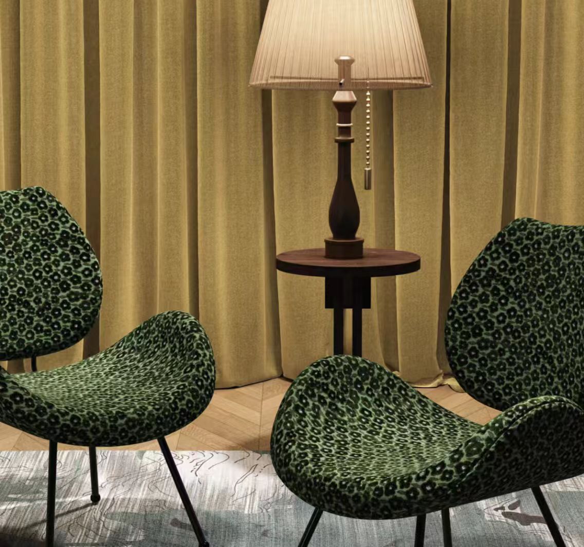 Kain Sofa Pola Jacquard Velvet Plum Blossom Berkualitas Tinggi