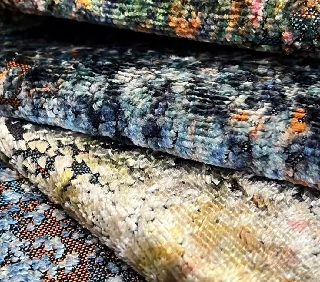 JBL Kualitas Tinggi Jacqurard Beludru Kain Fashion Koleksi Baru Warna Cemerlang Pola Morden Gaya Jacquard Beludru untuk Sofa